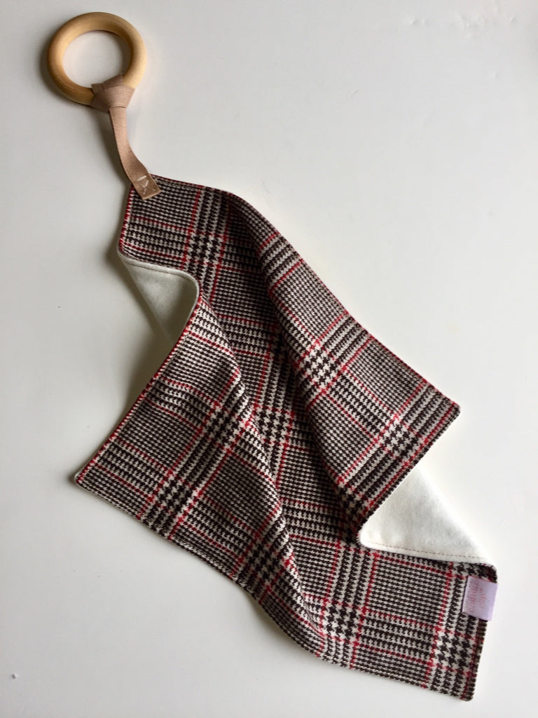 Cashmere Plaid Teether Blanket