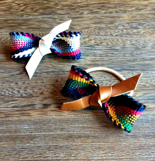 Aztec & Leather Knot Bow